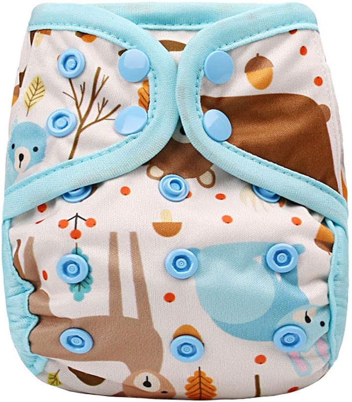 OsoCozy Newborn Reusable Cloth Diaper Covers - Adjustable Snap Fit & Double Leg Gussets for Baby Boys & Girls from 6-12 Pounds. Use with Prefold, Flat or Fitted Cloth Diapers or Snap-in Inserts - Image 1